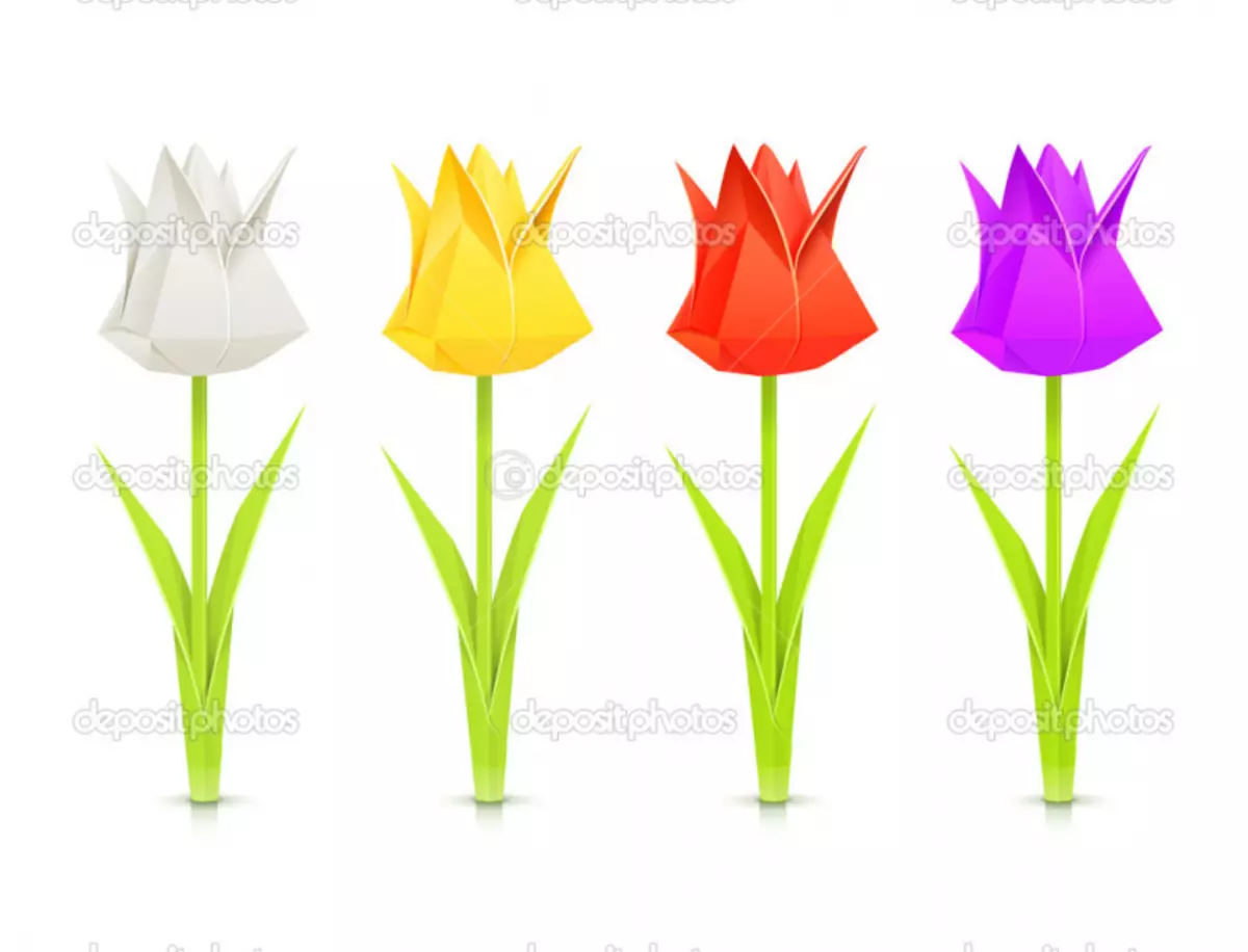 Karatasi ya Maua ya Origami kwa Kompyuta: Jinsi ya Kufanya Tulip na Lily