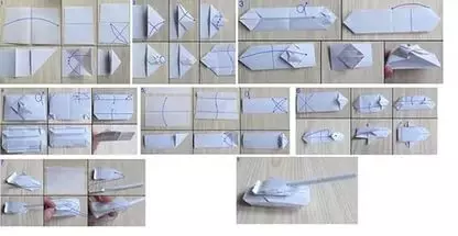 Hoe origami-papier te maken: boot, vliegtuig en tank met video