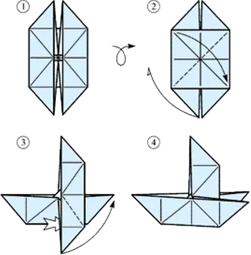 Bagaimana untuk membuat kertas origami: bot, kapal terbang dan tangki dengan video