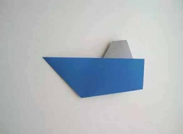 Оригами кагаз кемеси схема менен: балдар үчүн парус жана түтүктөр менен кантип мачтасыз