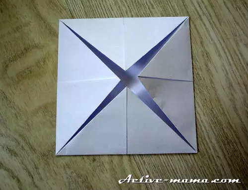 Схема белән Оригами кәгазе көймә: Балалар өчен җилкән һәм торбалар белән маст ясарга