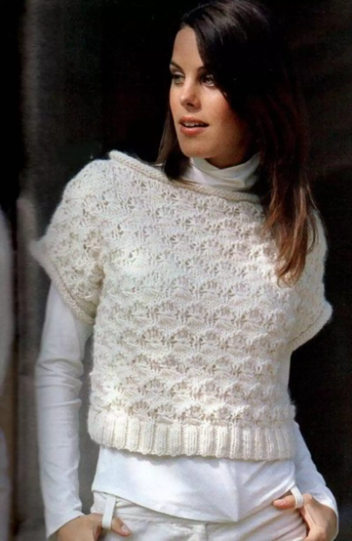 Sweater de punto branco: opción feminina e masculina con fotos e vídeos