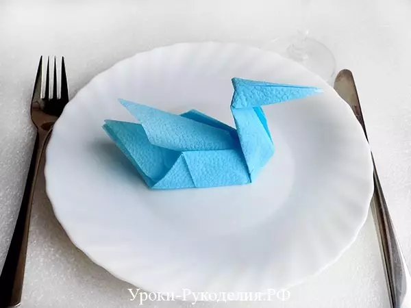 LEBED Origami van PAPIER: Hoe stap voor stap te zetten met foto's en video