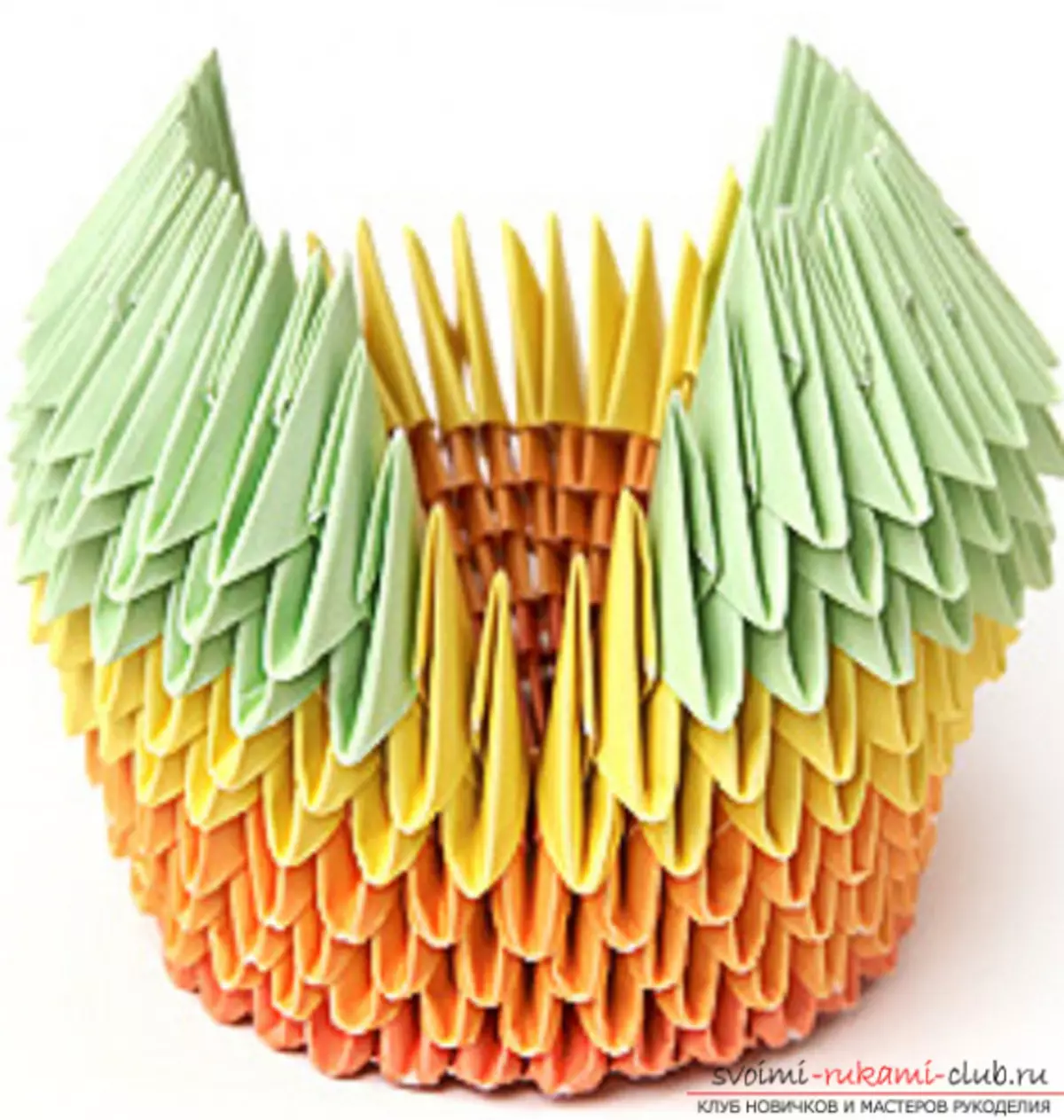 LEBED Origami van PAPIER: Hoe stap voor stap te zetten met foto's en video