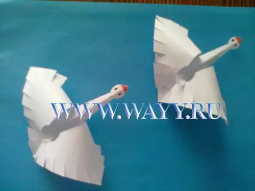 lebed origami從紙質：如何用照片和視頻逐步製作
