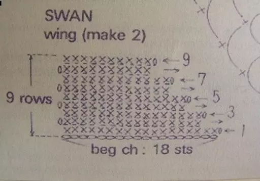Cum să legați un croșetat Swan. Scheme