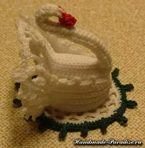 Kumaha dasi crochet swan. Skées