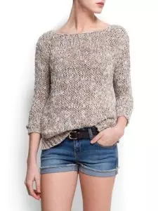 Farin Sweater na manyan saƙa allura: mace da zaɓi na maza tare da hoto