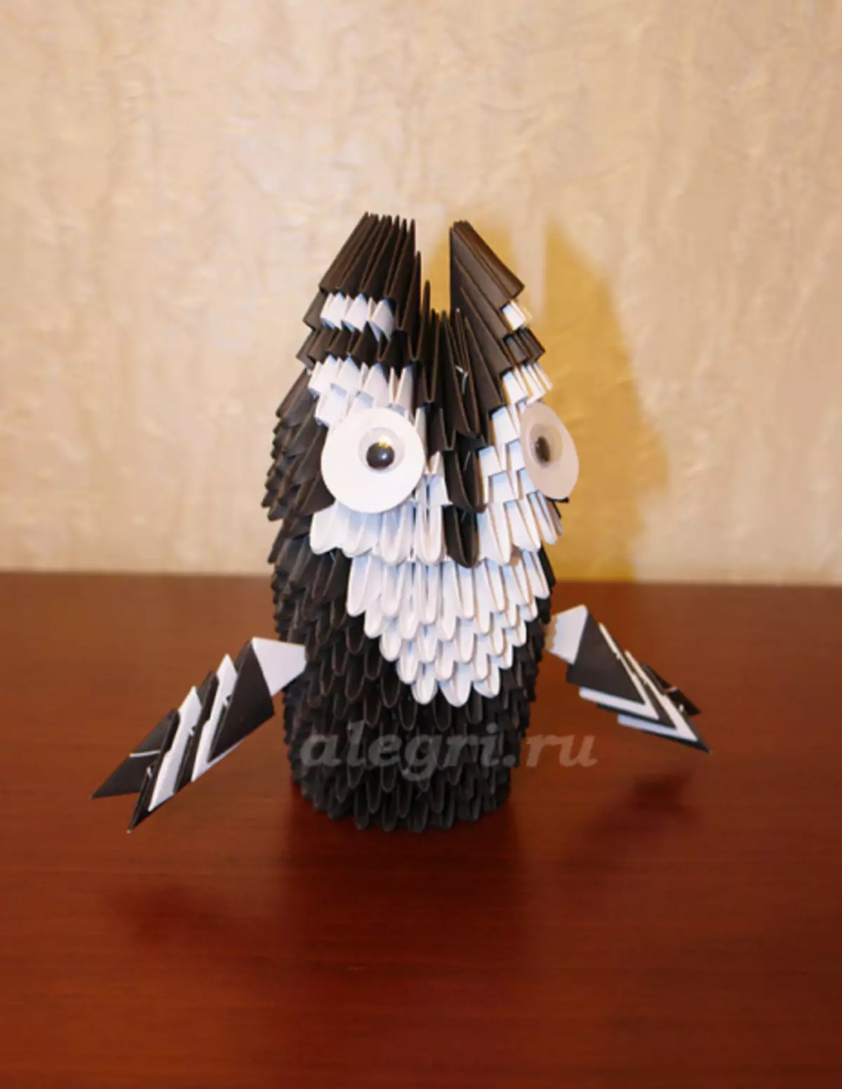 Owl: modulaarne origami, assamblee skeem Master-klassiga