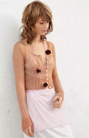 Плетива мохар светлина женски блуза плетене игли: схема с описание