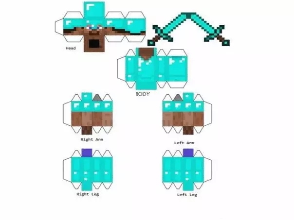אוריגמי Minecraft של נייר: ערכות, כיצד להפוך בלוקים עם תמונות וסרטונים