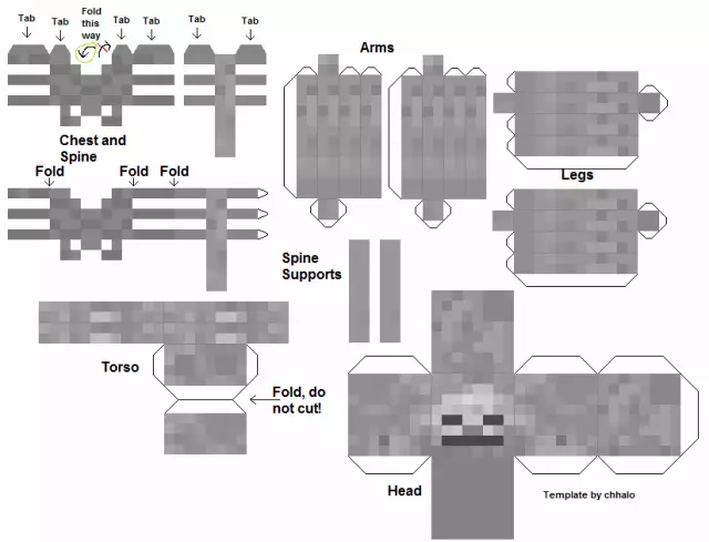Origami Minecraft của giấy: Đề án, cách tạo khối với hình ảnh và video