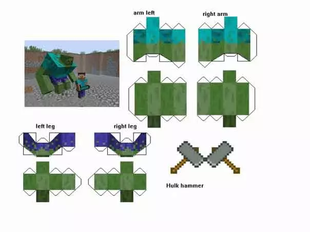 Origami Minecraft of Paper: Schemes, Meriv çawa bi wêneyan û vîdyoyê re blokan dike