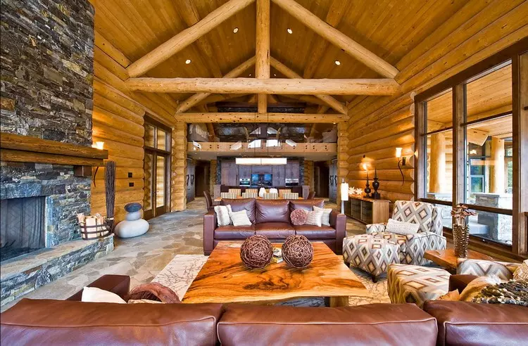 El interior de una casa de madera dentro: ideas modernas para una casa de campo privada (43 fotos)