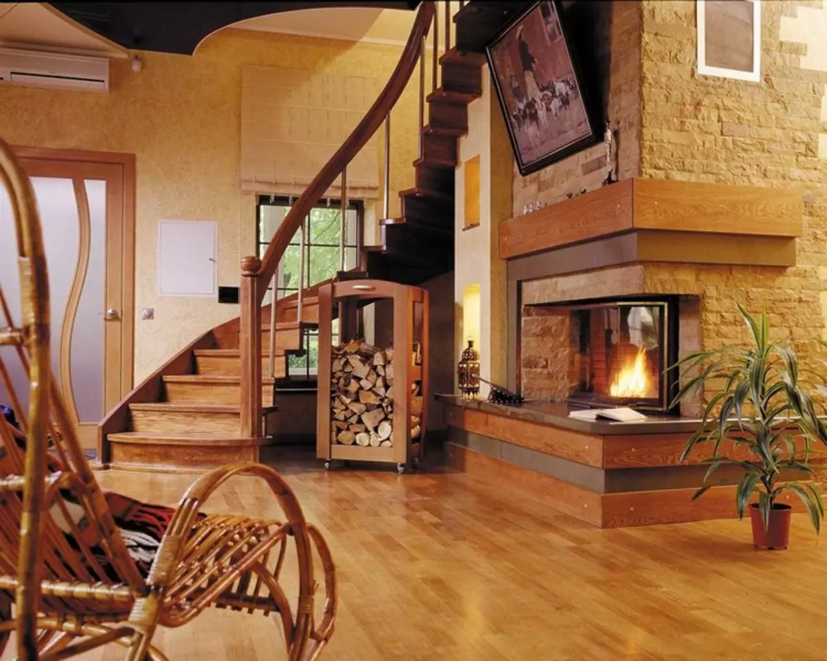 O interior dunha casa de madeira dentro: ideas modernas para unha casa de campo privada (43 fotos)
