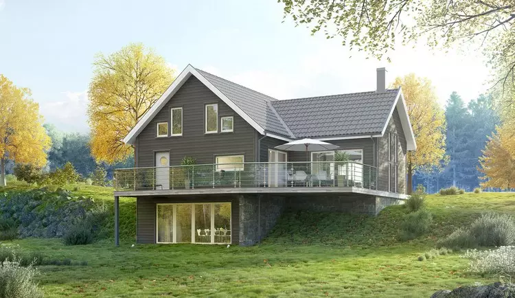 Ngoại thất và nội thất của ngôi nhà trong phong cách Scandinavia: Động cơ ấm cúng của Bắc Âu (39 ảnh)