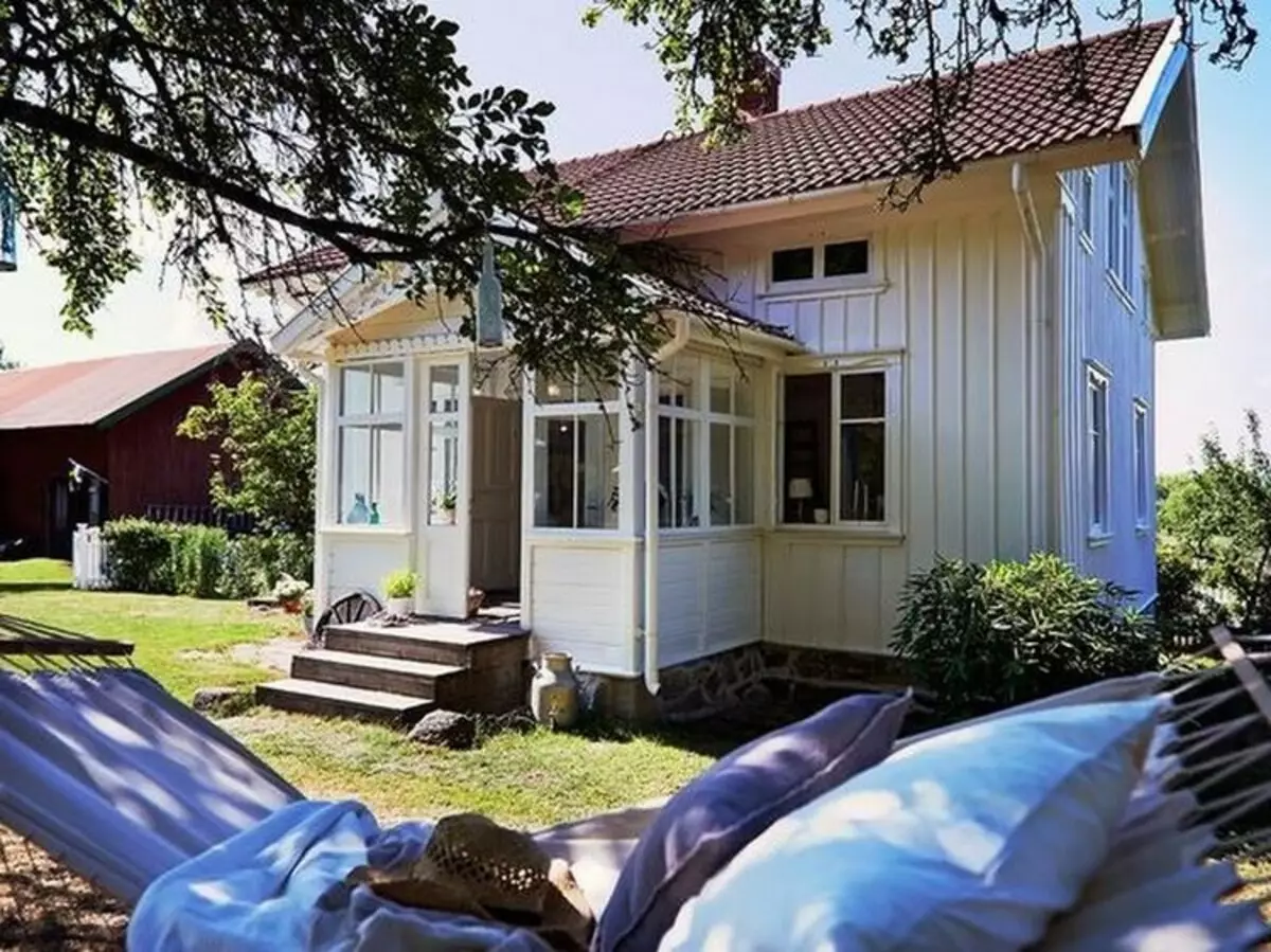 Talon ulkopinta ja sisustus Skandinavian tyyliin: Kivihoitot Pohjois-Euroopan motiivit (39 kuvaa)