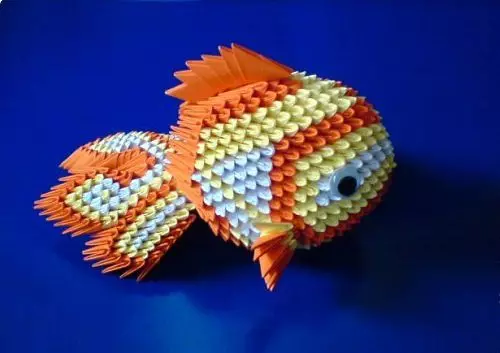 Origami: pesce per bambini con una foto e un video