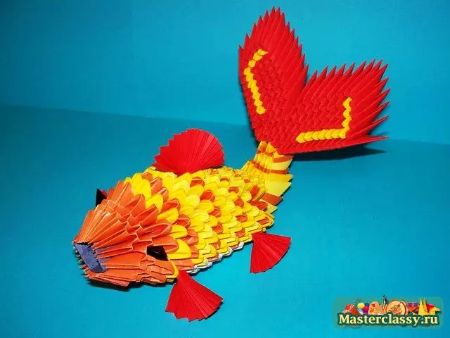 Origami: Žuvys vaikams su nuotrauka ir vaizdo įrašais