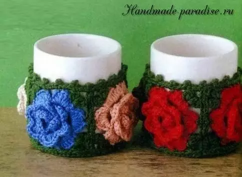 Sxemləri olan çiçəkli crochet motivləri