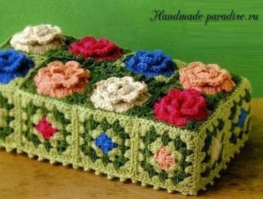 Floral crochet motifs with schemes
