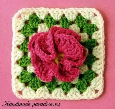 Floral crochet motifs with schemes