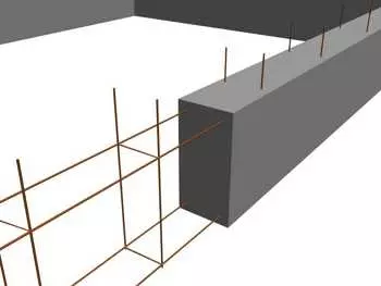 Emplacement et calcul du renforcement dans la fondation de la bande