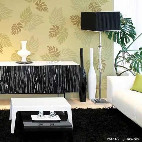 57 Blummen Schablounen fir Dekoratioun a Wand Design