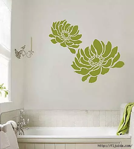 57 floral stencils for decoration and wall design