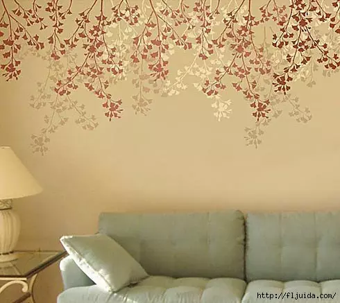 57 estênceis florais para decoração e design de parede