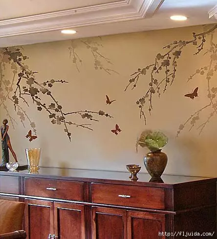 57 estênceis florais para decoração e design de parede