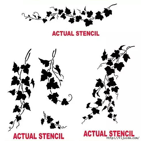 57 ta gullash va devor dizayni uchun 57 ta gulli stencillar