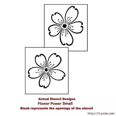57 Gėlių trafaretai apdailai ir sienų dizainui