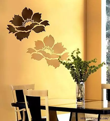 57 floraj stencils por dekoracio kaj muro-dezajno