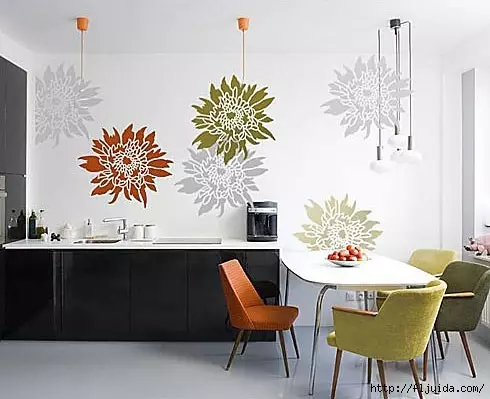 57 Stenciluri florale pentru decorațiuni și design de perete