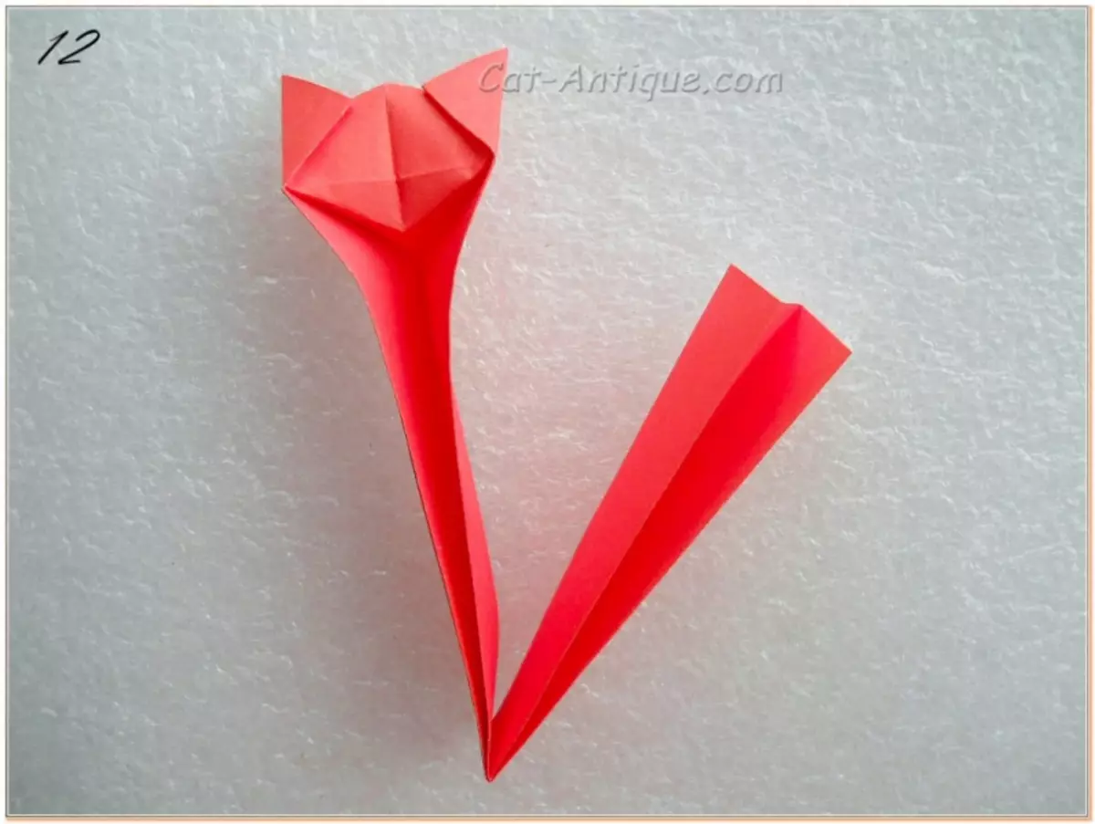 Оригами мысық: схемалар мен видеомен шеберлік сыныбы