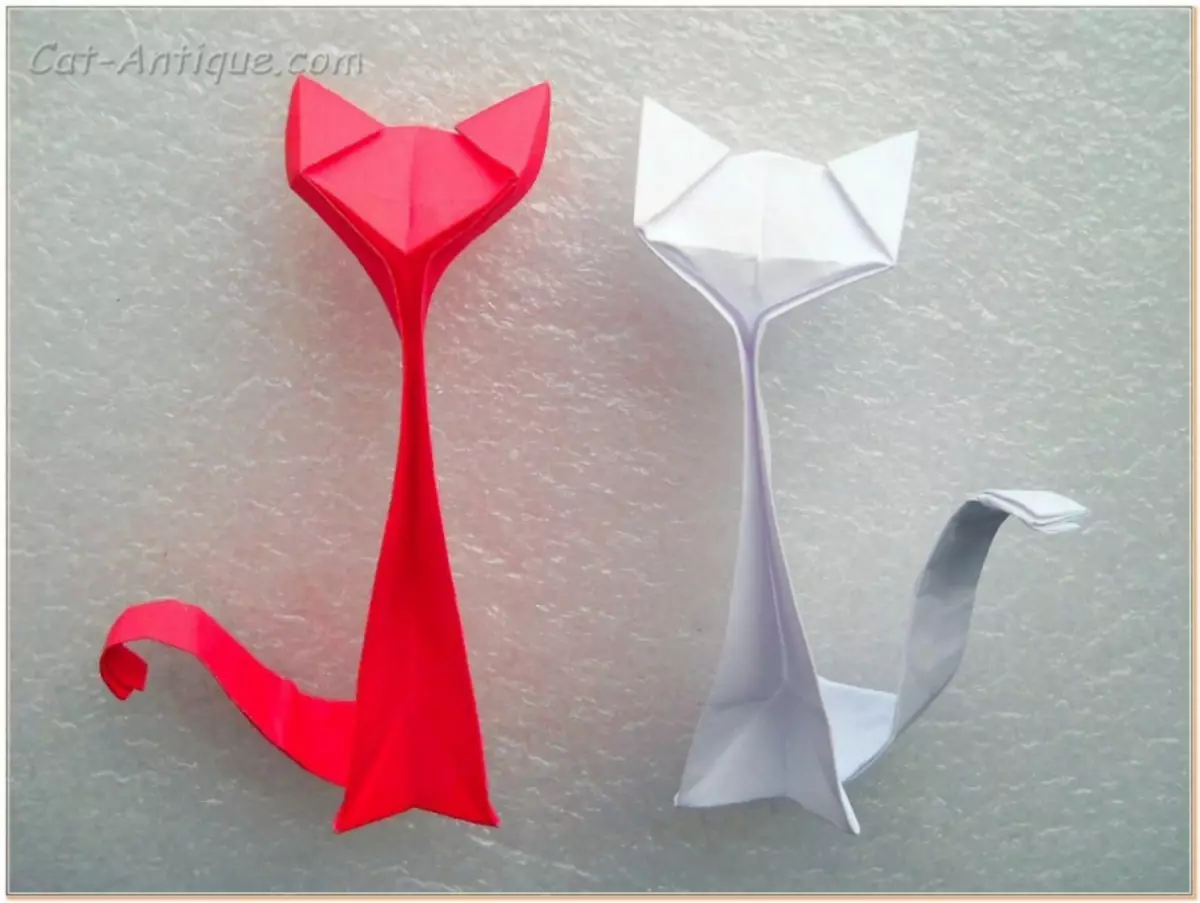 Origami Cat: Master Class com esquemas e vídeo