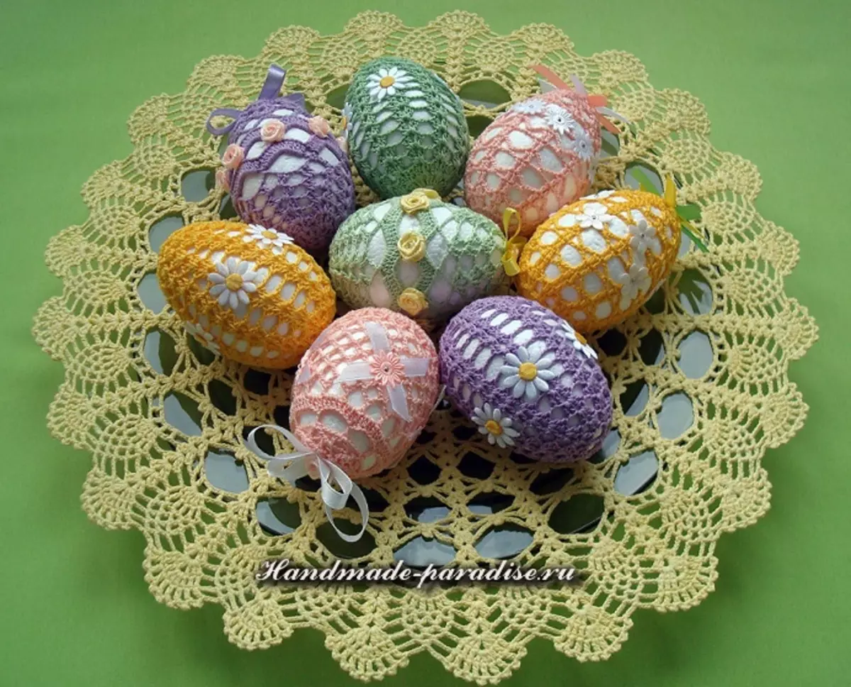 چگونه به نشاسته تخم مرغ عید پاک بافتنی