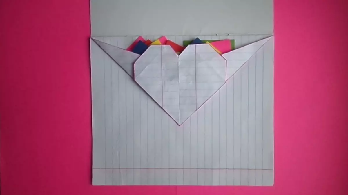 Origami untuk buku harian pribadi: Cara membuat hati dengan foto dan video