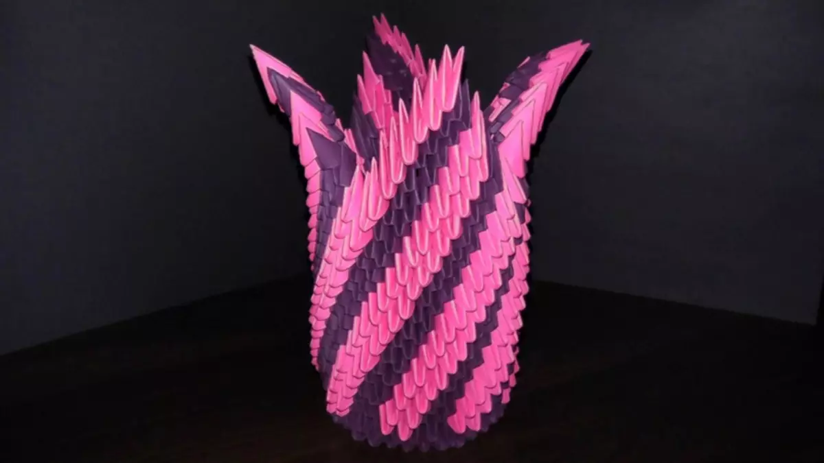 Origami Paper Vase: Master class na may video at larawan