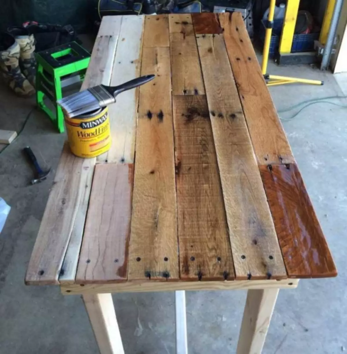 Malování dřevěných výrobků: mobilní stůl a stěny to udělat sami