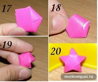 Origami stjerne fra papir: Sådan laver du en bulkfigur med ordninger og video