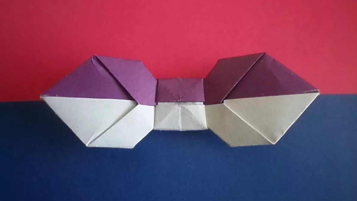 bow ເຈ້ຍ Origami: ຄໍາແນະນໍາຂັ້ນຕອນດ້ວຍວິດີໂອດ້ວຍວິດີໂອແລະໂຄງການ