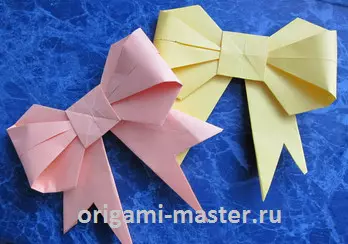 Origami Paper Bow: Οδηγίες βήμα προς βήμα με το βίντεο και το σχέδιο