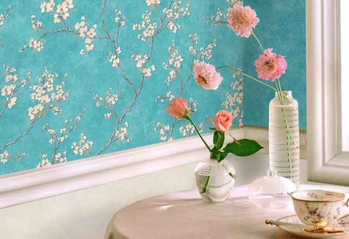 Hoe om aansoek te doen met Sakura Wallpaper in die binneland van verskeie kamers