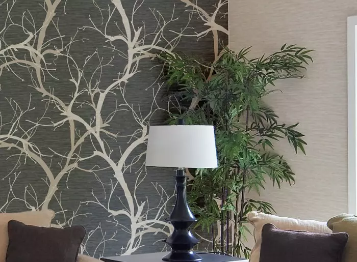 Cara Mendaftar Wallpaper dengan Pohon Di Interior, Menggambar Di Bawah Pohon