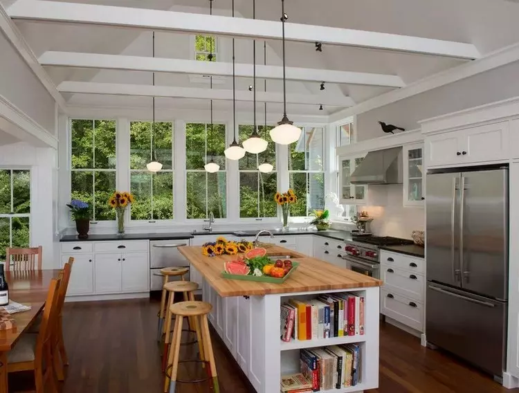 Deseño interior e cociña nunha casa privada (39 fotos)