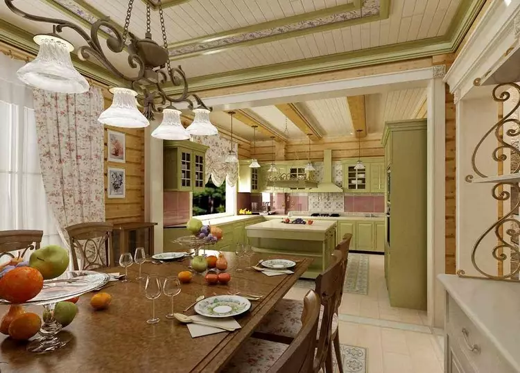 Mambo ya Ndani na Kitchen Design katika nyumba ya kibinafsi (Picha 39)