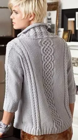 Camisolas de tricô com garganta para mulheres e meninas: esquema com descrição