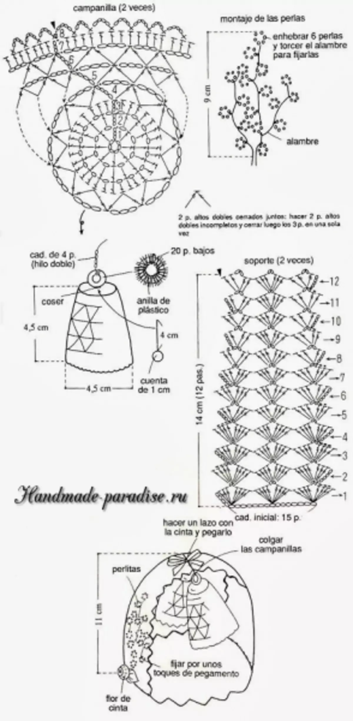 Kengele za crochet. Mipango ya Knitting.